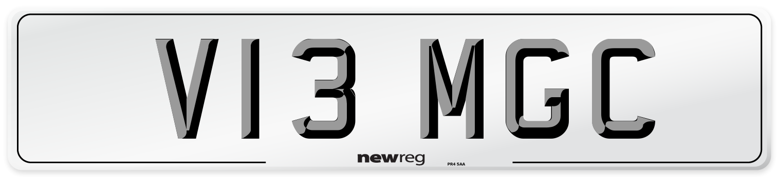 V13 MGC Number Plate from New Reg